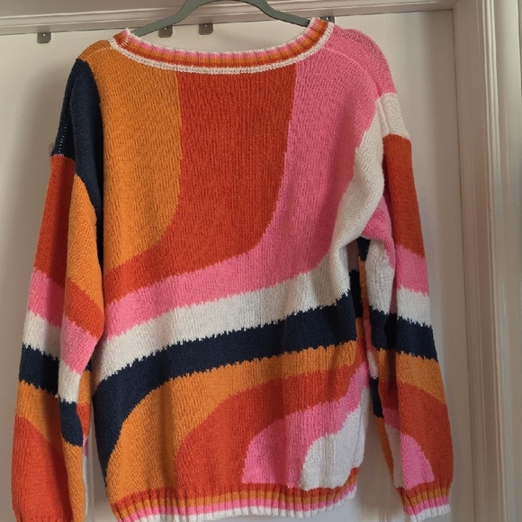 EUC XL BiBi Vibrant Multicolor Women's Sweater - Picture 2 of 6
